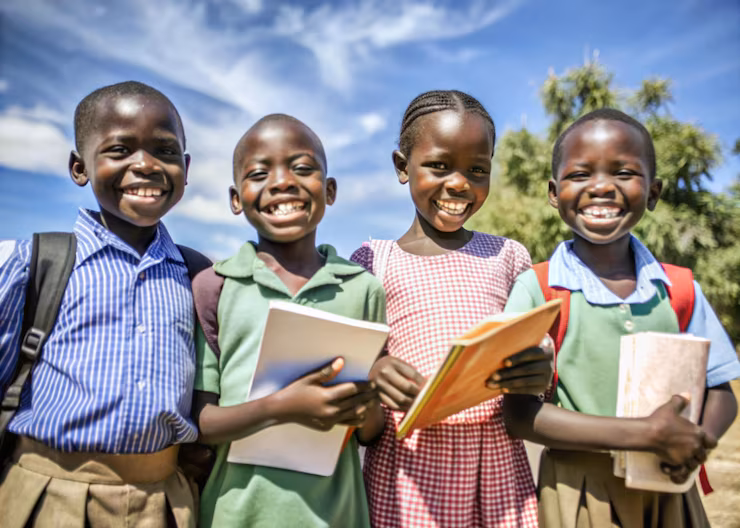 Children happy to be back in school